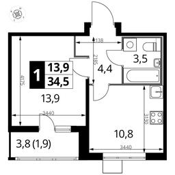 1-BD Apartment Sale, 34.3 sq. m. at Pervyi Lermontovskiy, zhiloy kompleks 1-y Lermontovskiy, Lyubertsy, Moscow Region, Russia #2 1-BD Apartment Sale, 34.3 sq. m. at Pervyi Lermontovskiy, zhiloy kompleks 1-y Lermontovskiy, Lyubertsy, Moscow Region, Russia #2