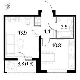 1-BD Apartment Sale, 34.3 sq. m. at Pervyi Lermontovskiy, zhiloy kompleks 1-y Lermontovskiy, Lyubertsy, Moscow Region, Russia #3 1-BD Apartment Sale, 34.3 sq. m. at Pervyi Lermontovskiy, zhiloy kompleks 1-y Lermontovskiy, Lyubertsy, Moscow Region, Russia #3