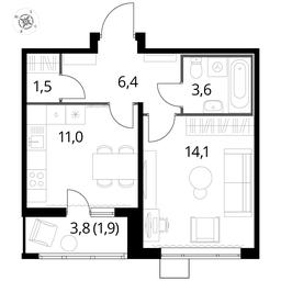 1-BD Apartment Sale, 38.2平方米 at Pervyi Lermontovskiy, zhiloy kompleks 1-y Lermontovskiy, Lyubertsy, Moscow Region, Russia #3 1-BD Apartment Sale, 38.2平方米 at Pervyi Lermontovskiy, zhiloy kompleks 1-y Lermontovskiy, Lyubertsy, Moscow Region, Russia #3