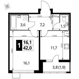 1-BD Apartment Sale, 41.9 sq. m. at Pervyi Lermontovskiy, zhiloy kompleks 1-y Lermontovskiy, Lyubertsy, Moscow Region, Russia #2 1-BD Apartment Sale, 41.9 sq. m. at Pervyi Lermontovskiy, zhiloy kompleks 1-y Lermontovskiy, Lyubertsy, Moscow Region, Russia #2