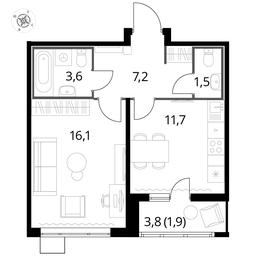 1-BD Apartment Sale, 41.9 sq. m. at Pervyi Lermontovskiy, zhiloy kompleks 1-y Lermontovskiy, Lyubertsy, Moscow Region, Russia #3 1-BD Apartment Sale, 41.9 sq. m. at Pervyi Lermontovskiy, zhiloy kompleks 1-y Lermontovskiy, Lyubertsy, Moscow Region, Russia #3