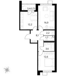 2-BD Apartment Sale, 58.1平方米 at Pervyi Lermontovskiy, zhiloy kompleks 1-y Lermontovskiy, Lyubertsy, Moscow Region, Russia #3 2-BD Apartment Sale, 58.1平方米 at Pervyi Lermontovskiy, zhiloy kompleks 1-y Lermontovskiy, Lyubertsy, Moscow Region, Russia #3