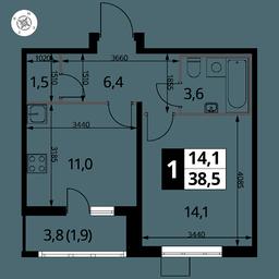 1-BD Apartment Sale, 38.3 sq. m. at Pervyi Lermontovskiy, zhiloy kompleks 1-y Lermontovskiy, Lyubertsy, Moscow Region, Russia #2 1-BD Apartment Sale, 38.3 sq. m. at Pervyi Lermontovskiy, zhiloy kompleks 1-y Lermontovskiy, Lyubertsy, Moscow Region, Russia #2