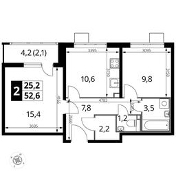 2-BD Apartment Sale, 52.5平方米 at Pervyi Lermontovskiy, zhiloy kompleks 1-y Lermontovskiy, Lyubertsy, Moscow Region, Russia #2 2-BD Apartment Sale, 52.5平方米 at Pervyi Lermontovskiy, zhiloy kompleks 1-y Lermontovskiy, Lyubertsy, Moscow Region, Russia #2