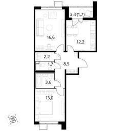 2-BD Apartment Sale, 59.3 sq. m. at Pervyi Lermontovskiy, zhiloy kompleks 1-y Lermontovskiy, Lyubertsy, Moscow Region, Russia #3 2-BD Apartment Sale, 59.3 sq. m. at Pervyi Lermontovskiy, zhiloy kompleks 1-y Lermontovskiy, Lyubertsy, Moscow Region, Russia #3