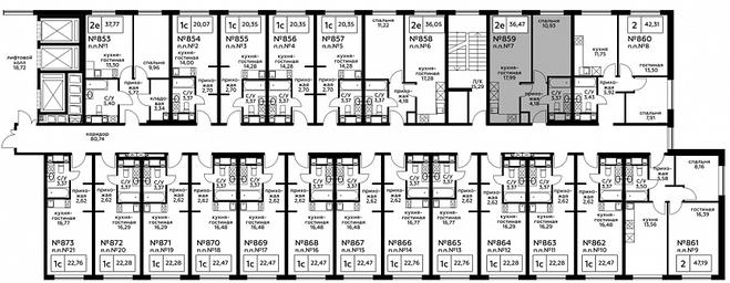 2-BD Apartment Sale, 36.39 sq. m. at Perets, Pyatnitskoye Highway, 58, Moscow, Russia #3