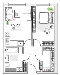 2-BD Apartment Sale, 37.71平方米 at Perets, Pyatnitskoye Highway, 58, Moscow, Russia #2