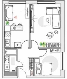 2-BD Apartment Sale, 42.2 sq. m. at Perets, Pyatnitskoye Highway, 58, Moscow, Russia #2 2-BD Apartment Sale, 42.2 sq. m. at Perets, Pyatnitskoye Highway, 58, Moscow, Russia #2