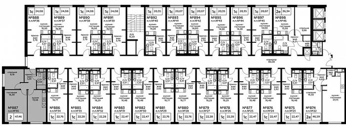 2-BD Apartment Sale, 47.43 sq. m. at Perets, Pyatnitskoye Highway, 58, Moscow, Russia #3 2-BD Apartment Sale, 47.43 sq. m. at Perets, Pyatnitskoye Highway, 58, Moscow, Russia #3