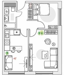 2-BD Apartment Sale, 47.12 sq. m. at Perets, Pyatnitskoye Highway, 58, Moscow, Russia #2 2-BD Apartment Sale, 47.12 sq. m. at Perets, Pyatnitskoye Highway, 58, Moscow, Russia #2