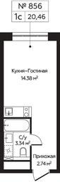 Apartment Sale, 20.46 sq. m. at Perets, Pyatnitskoye Highway, 58, Moscow, Russia #4