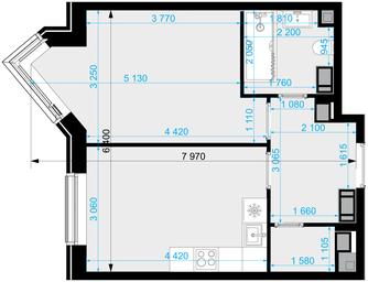 1-BD Apartment Sale, 39.2 sq. m. at Crystal, Generala Glagoleva Street, 16с1, Moscow, Russia #4