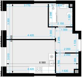 1-BD Apartment Sale, 39.2 sq. m. at Crystal, Generala Glagoleva Street, 16с1, Moscow, Russia #2