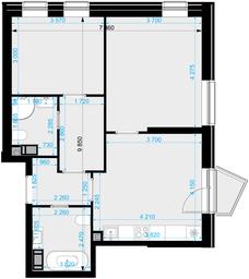 2-BD Apartment Sale, 60.6 sq. m. at Crystal, Generala Glagoleva Street, 16с1, Moscow, Russia #4