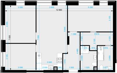2-BD Apartment Sale, 92.9 sq. m. at Crystal, Generala Glagoleva Street, 16с1, Moscow, Russia #3 2-BD Apartment Sale, 92.9 sq. m. at Crystal, Generala Glagoleva Street, 16с1, Moscow, Russia #3