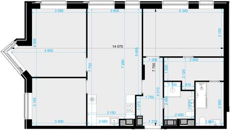 2-BD Apartment Sale, 94.8 sq. m. at Crystal, Generala Glagoleva Street, 16с1, Moscow, Russia #2 2-BD Apartment Sale, 94.8 sq. m. at Crystal, Generala Glagoleva Street, 16с1, Moscow, Russia #2