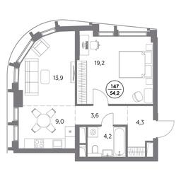 2-BD Apartment Sale, 54.2 sq. m. at Dom56, Fridrikha Engelsa Street, 56с1, Moscow, Russia #2 2-BD Apartment Sale, 54.2 sq. m. at Dom56, Fridrikha Engelsa Street, 56с1, Moscow, Russia #2
