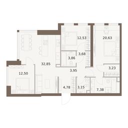 3-BD Apartment Sale, 108.54平方米 at The Five, 5th Donskoy Drive, вл21к6, Moscow, Russia #2