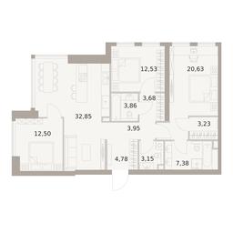 3-BD Apartment Sale, 108.54平方米 at The Five, 5th Donskoy Drive, вл21к6, Moscow, Russia #3