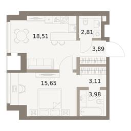 1-BD Apartment Sale, 47.95平方米 at The Five, 5th Donskoy Drive, вл21к6, Moscow, Russia #4
