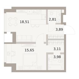 1-BD Apartment Sale, 47.95平方米 at The Five, 5th Donskoy Drive, вл21к6, Moscow, Russia #3 1-BD Apartment Sale, 47.95平方米 at The Five, 5th Donskoy Drive, вл21к6, Moscow, Russia #3