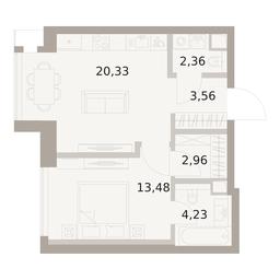 1-BD Apartment Sale, 46.92平方米 at The Five, 5th Donskoy Drive, вл21к6, Moscow, Russia #3