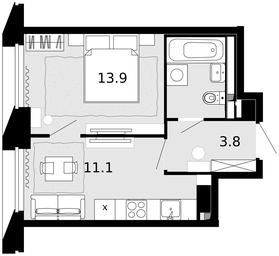 1-BD Apartment Sale, 30.8 sq. m. at Novaya Zvezda, Bachurinskaya ulitsa, 11, Settlement of Kommunarka, Moscow, Russia #3