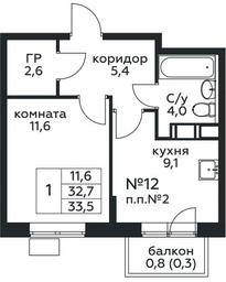 Продажа квартиры, 33,5 м² в ЖК «Цветочные Поляны», квартал № 23, поселение Филимонковское, Москва, Россия #3