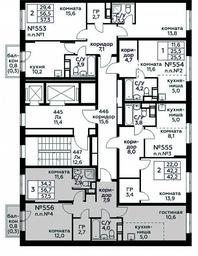 2-BD Apartment Sale, 57.5平方米 at Tsvetochnye Poliany, kvartal № 23, Filimonkovskoye Municipal Formation, Moscow, Russia #4