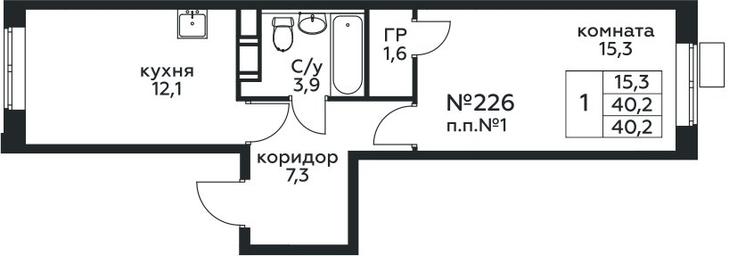 Apartment Sale, 40.2 sq. m. at Tsvetochnye Poliany, kvartal № 23, Filimonkovskoye Municipal Formation, Moscow, Russia #3 Apartment Sale, 40.2 sq. m. at Tsvetochnye Poliany, kvartal № 23, Filimonkovskoye Municipal Formation, Moscow, Russia #3