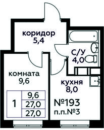 Apartment Sale, 27 sq. m. at Tsvetochnye Poliany, kvartal № 23, Filimonkovskoye Municipal Formation, Moscow, Russia #2 Apartment Sale, 27 sq. m. at Tsvetochnye Poliany, kvartal № 23, Filimonkovskoye Municipal Formation, Moscow, Russia #2