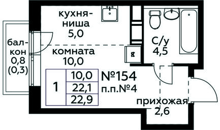 Apartment Sale, 22.9 sq. m. at Tsvetochnye Poliany, kvartal № 23, Filimonkovskoye Municipal Formation, Moscow, Russia #2 Apartment Sale, 22.9 sq. m. at Tsvetochnye Poliany, kvartal № 23, Filimonkovskoye Municipal Formation, Moscow, Russia #2