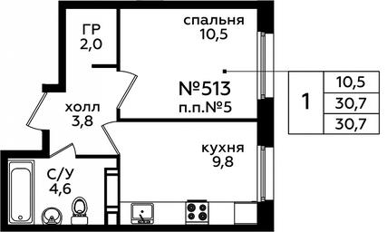 Продажа квартиры, 30,2 м² в ЖК «Эко Бунино», проспект Куприна, 34к1, поселение Сосенское, Москва, Россия #3