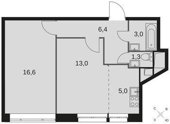 Продажа 2-комн. квартиры, 45,3 м² в ЖК «Датский квартал», жилой комплекс Датский квартал, посёлок Нагорное, городской округ Мытищи, Московская область, Россия #4