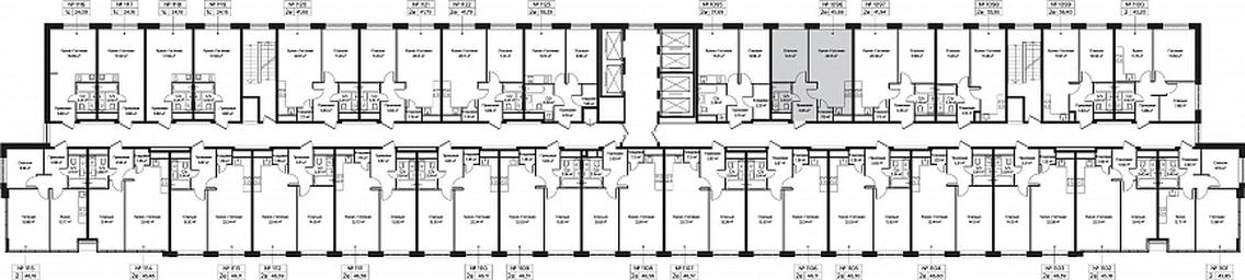 2-BD Apartment Sale, 41.66平方米 at Perets, Pyatnitskoye Highway, 58, Moscow, Russia #3