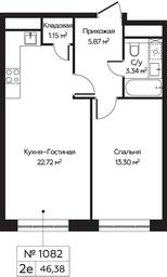 2-BD Apartment Sale, 46.38 sq. m. at Perets, Pyatnitskoye Highway, 58, Moscow, Russia #2 2-BD Apartment Sale, 46.38 sq. m. at Perets, Pyatnitskoye Highway, 58, Moscow, Russia #2