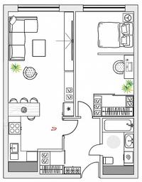 2-BD Apartment Sale, 41.79 sq. m. at Perets, Pyatnitskoye Highway, 58, Moscow, Russia #2