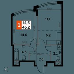 Продажа 2-комн. квартиры, 46,2 м² в ЖК «Роттердам», Варшавское шоссе, 37Ак1с2, Москва, Россия #2
