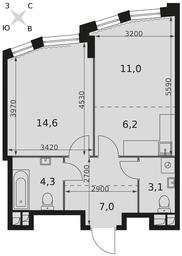 Продажа 2-комн. квартиры, 46,2 м² в ЖК «Роттердам», Варшавское шоссе, 37Ак1с2, Москва, Россия #4