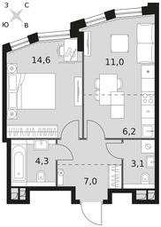 Продажа 2-комн. квартиры, 46,2 м² в ЖК «Роттердам», Варшавское шоссе, 37Ак1с2, Москва, Россия #3