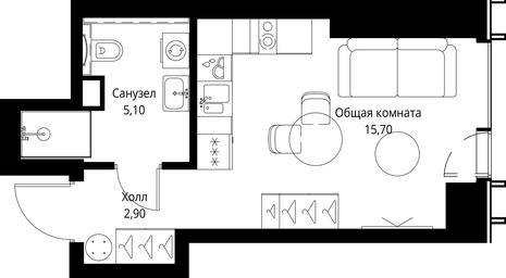 Apartment Sale, 23.7 sq. m. at VEER, Vereyskaya Street, Moscow, Russia #3 Apartment Sale, 23.7 sq. m. at VEER, Vereyskaya Street, Moscow, Russia #3