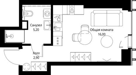 Apartment Sale, 24.1 sq. m. at VEER, Vereyskaya Street, Moscow, Russia #3 Apartment Sale, 24.1 sq. m. at VEER, Vereyskaya Street, Moscow, Russia #3