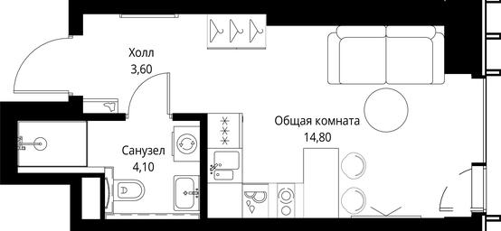 Продажа квартиры, 22,5 м² в ЖК «VEER», Верейская улица, Москва, Россия #2 Продажа квартиры, 22,5 м² в ЖК «VEER», Верейская улица, Москва, Россия #2