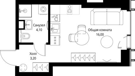 Apartment Sale, 23.3平方米 at VEER, Vereyskaya Street, Moscow, Russia #2 Apartment Sale, 23.3平方米 at VEER, Vereyskaya Street, Moscow, Russia #2