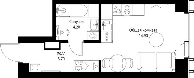 Продажа квартиры, 24,8 м² в ЖК «VEER», Верейская улица, Москва, Россия #3 Продажа квартиры, 24,8 м² в ЖК «VEER», Верейская улица, Москва, Россия #3