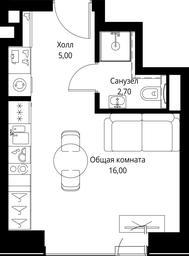Apartment Sale, 23.7平方米 at VEER, Vereyskaya Street, Moscow, Russia #4