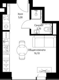 Apartment Sale, 23.8 sq. m. at VEER, Vereyskaya Street, Moscow, Russia #3