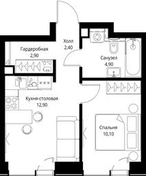 1-BD Apartment Sale, 33.2 sq. m. at VEER, Vereyskaya Street, Moscow, Russia #2