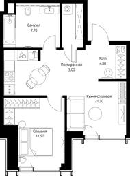 1-BD Apartment Sale, 48.7平方米 at VEER, Vereyskaya Street, Moscow, Russia #2 1-BD Apartment Sale, 48.7平方米 at VEER, Vereyskaya Street, Moscow, Russia #2