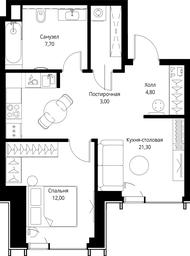 1-BD Apartment Sale, 48.8 sq. m. at VEER, Vereyskaya Street, Moscow, Russia #2 1-BD Apartment Sale, 48.8 sq. m. at VEER, Vereyskaya Street, Moscow, Russia #2